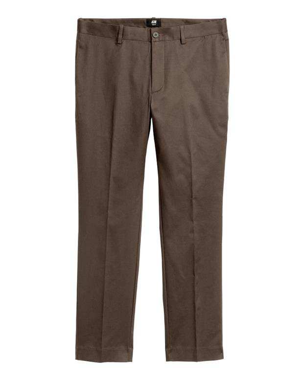 شلوار مردانه کتان سبز لجنی H&M